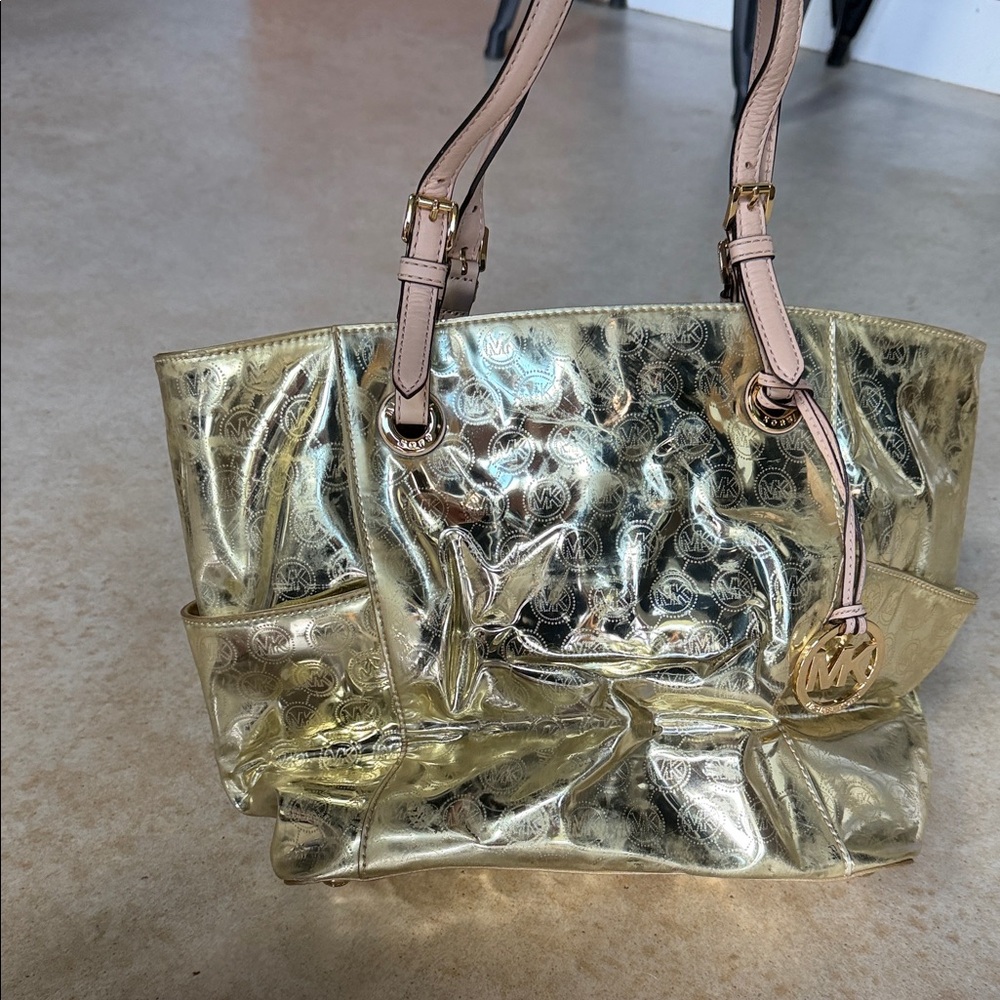 Gold Designer Tote Bag